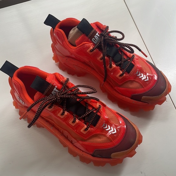 Caterpillar Intruder XL Orange Supercharged Chunky Y2k Sneakers - Picture 4 of 14